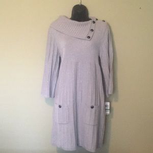 NWT gray sweater dress